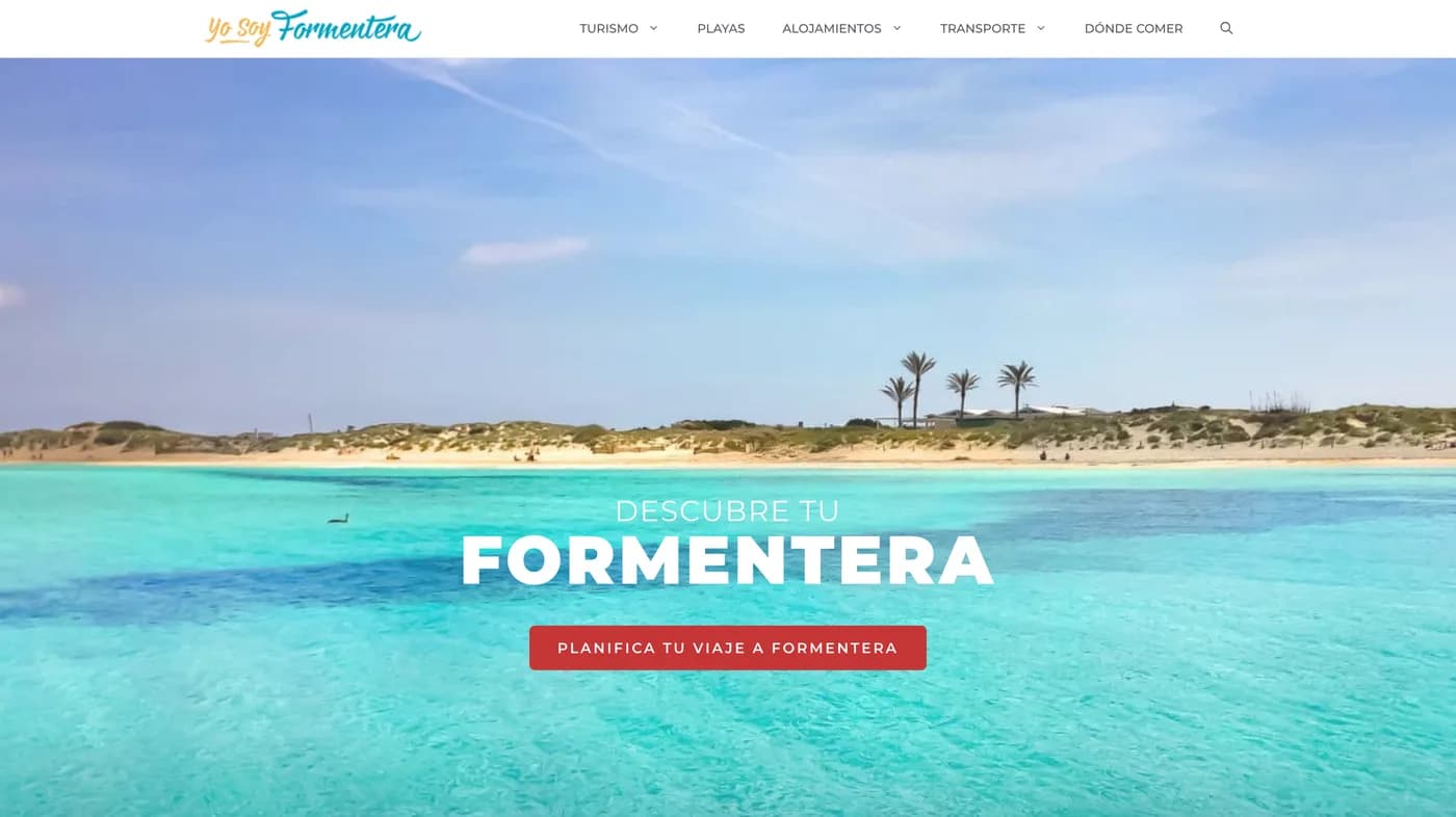 Web a medida de Yo Soy Formentera